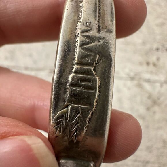 Vintage Kachina Native American Raise Coral Turquoise Sterling CJ Cuff Bracelet - Picture 8 of 10